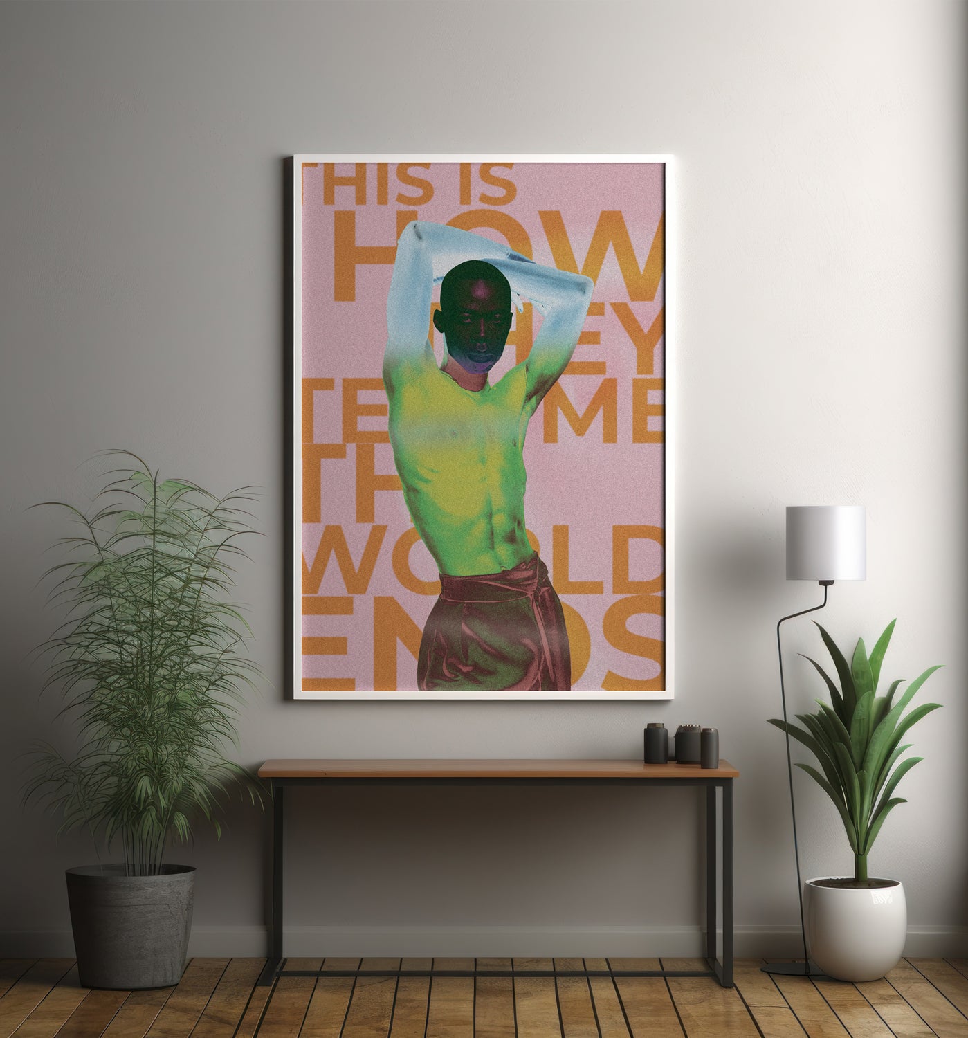 How The World Ends Wall Art Print MockUp