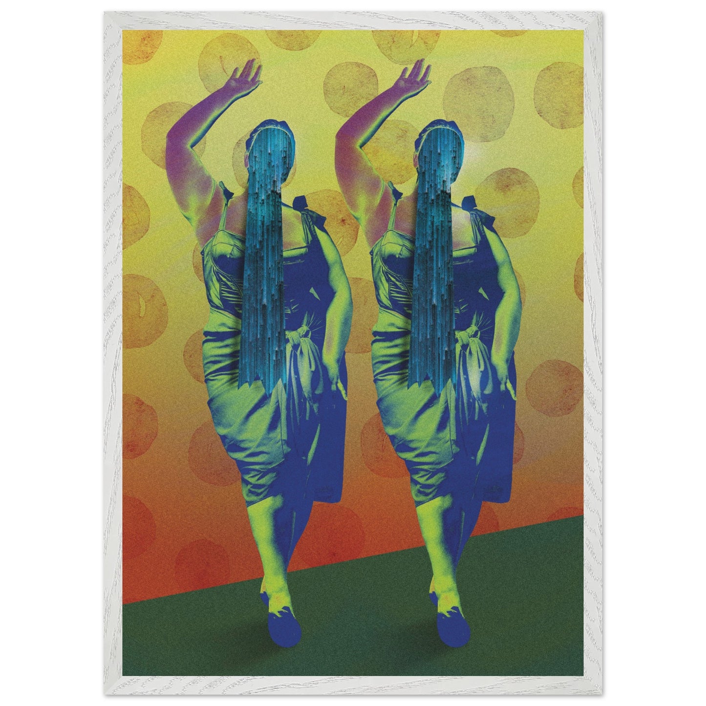Wall Art Print - Aligned in Silence (50x70, Framed, Frame Color: White)