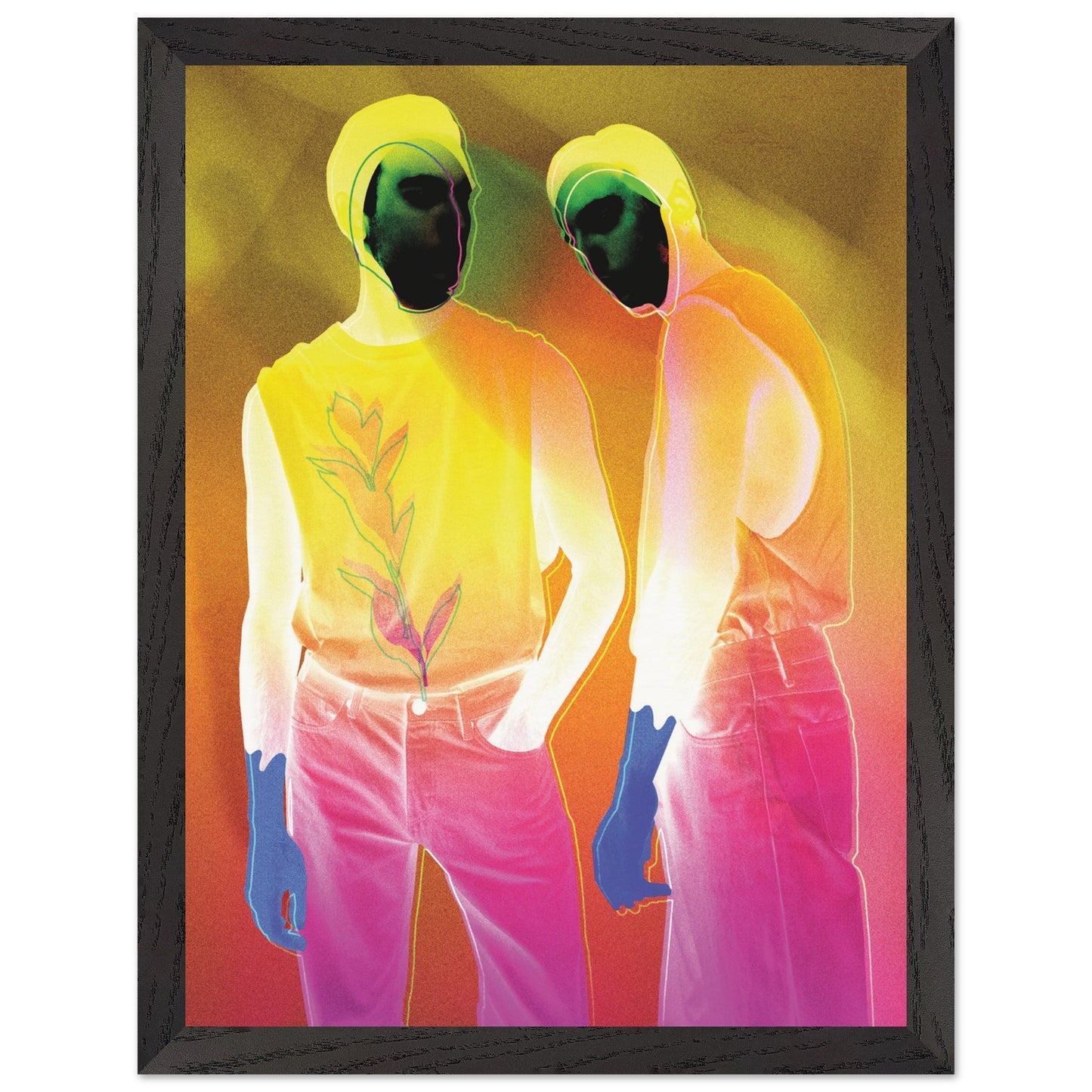 Wall Art Print - Connection (30x40, Framed, Frame Color: Black)