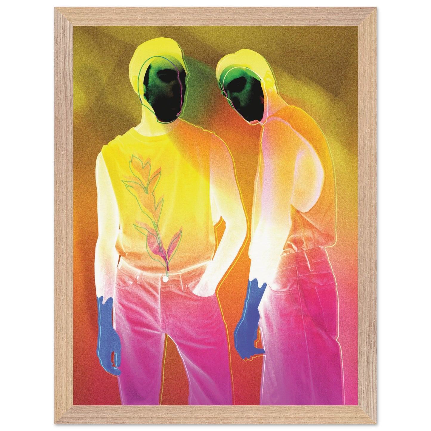 Wall Art Print - Connection (30x40, Framed, Frame Color: Wood)