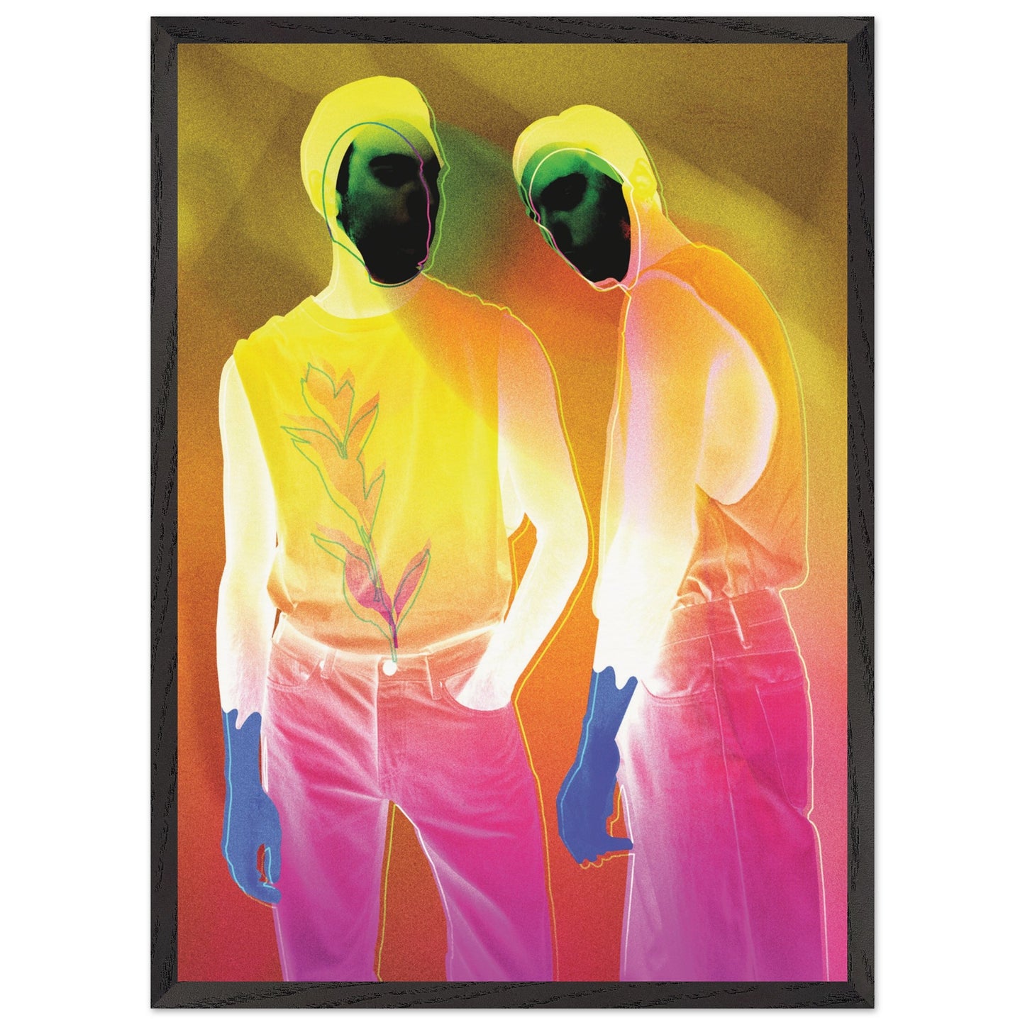 Wall Art Print - Connection (50x70, Framed, Frame Color: Black)
