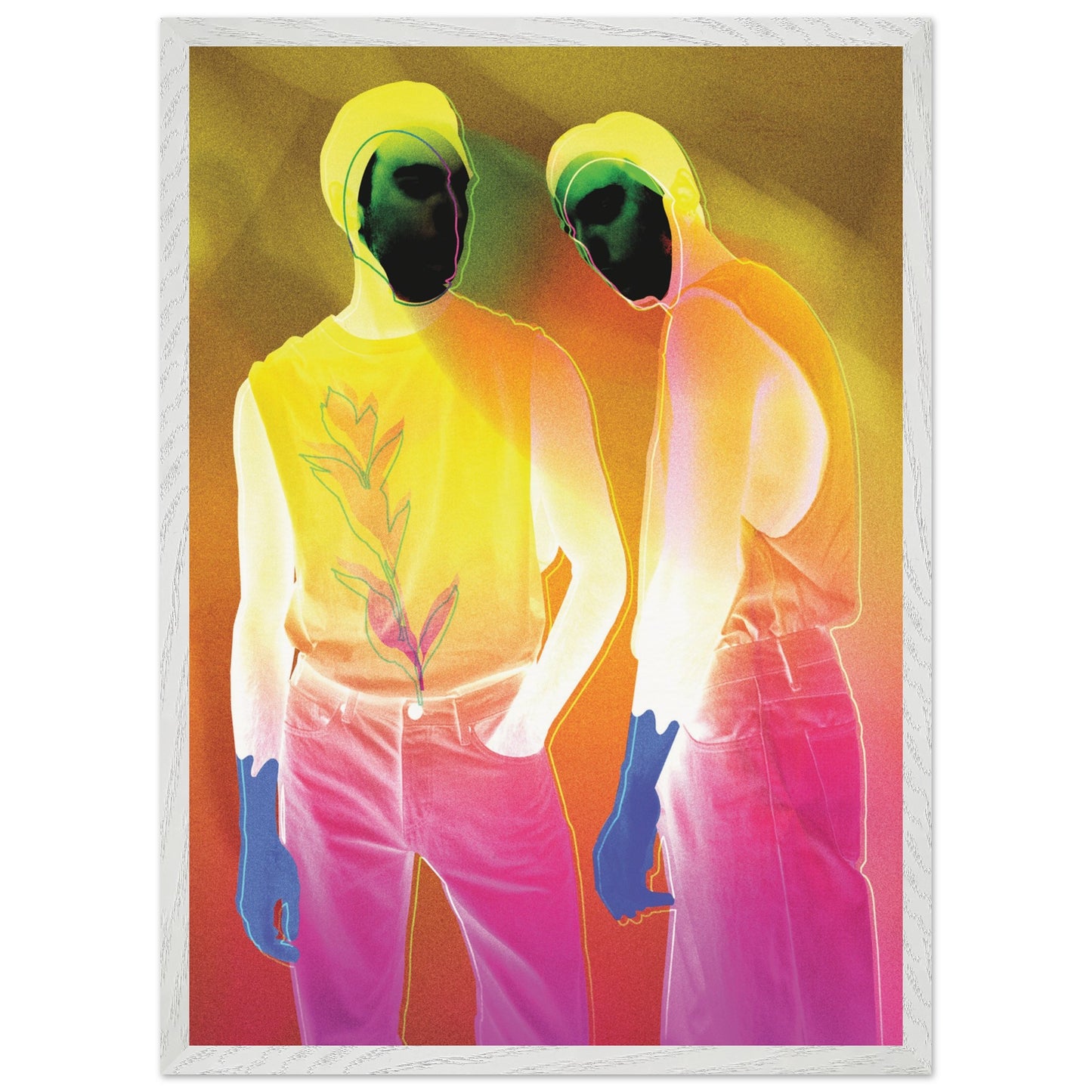 Wall Art Print - Connection (50x70, Framed, Frame Color: White)