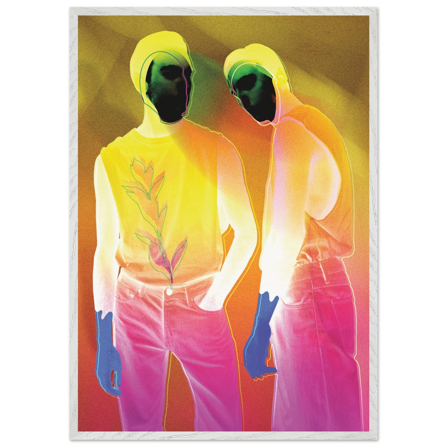 Wall Art Print - Connection (70x100 , Framed, Frame Color: White)