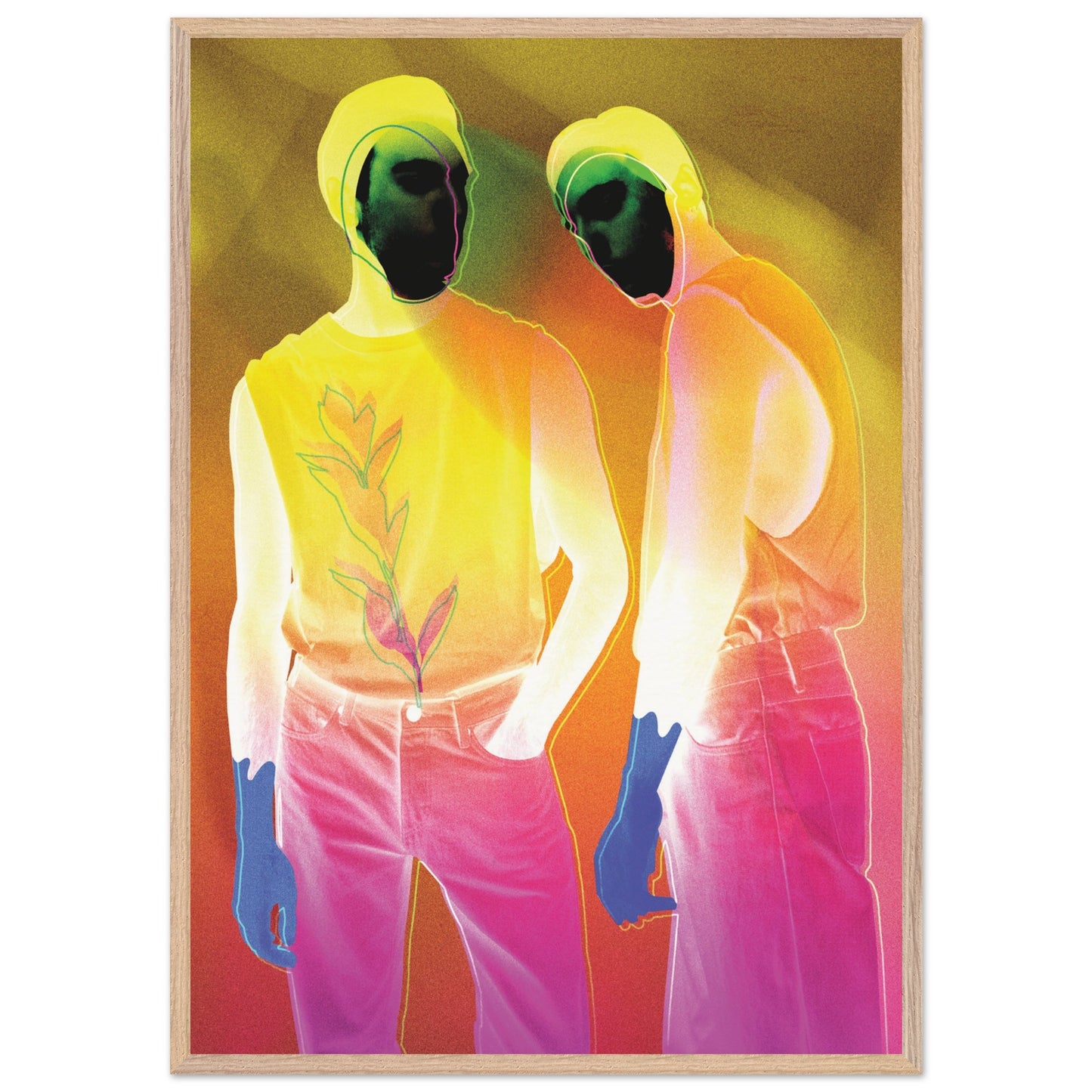 Wall Art Print - Connection (70x100 , Framed, Frame Color: Wood)