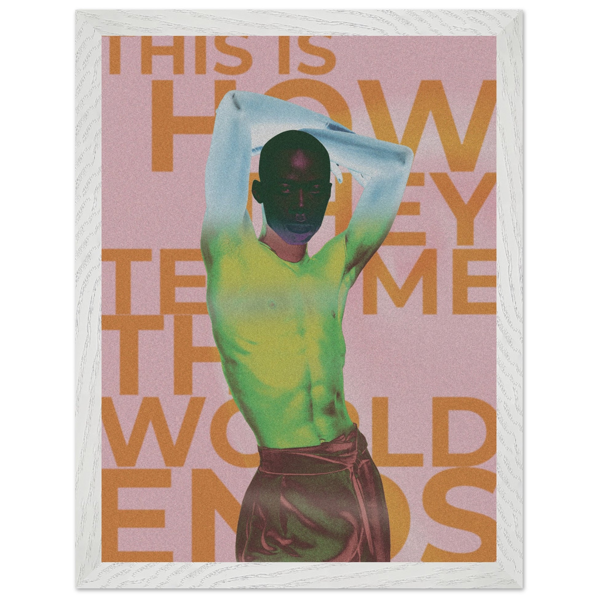 Wall Art Print - How the world Ends (30x40, Framed, Frame Color: White)