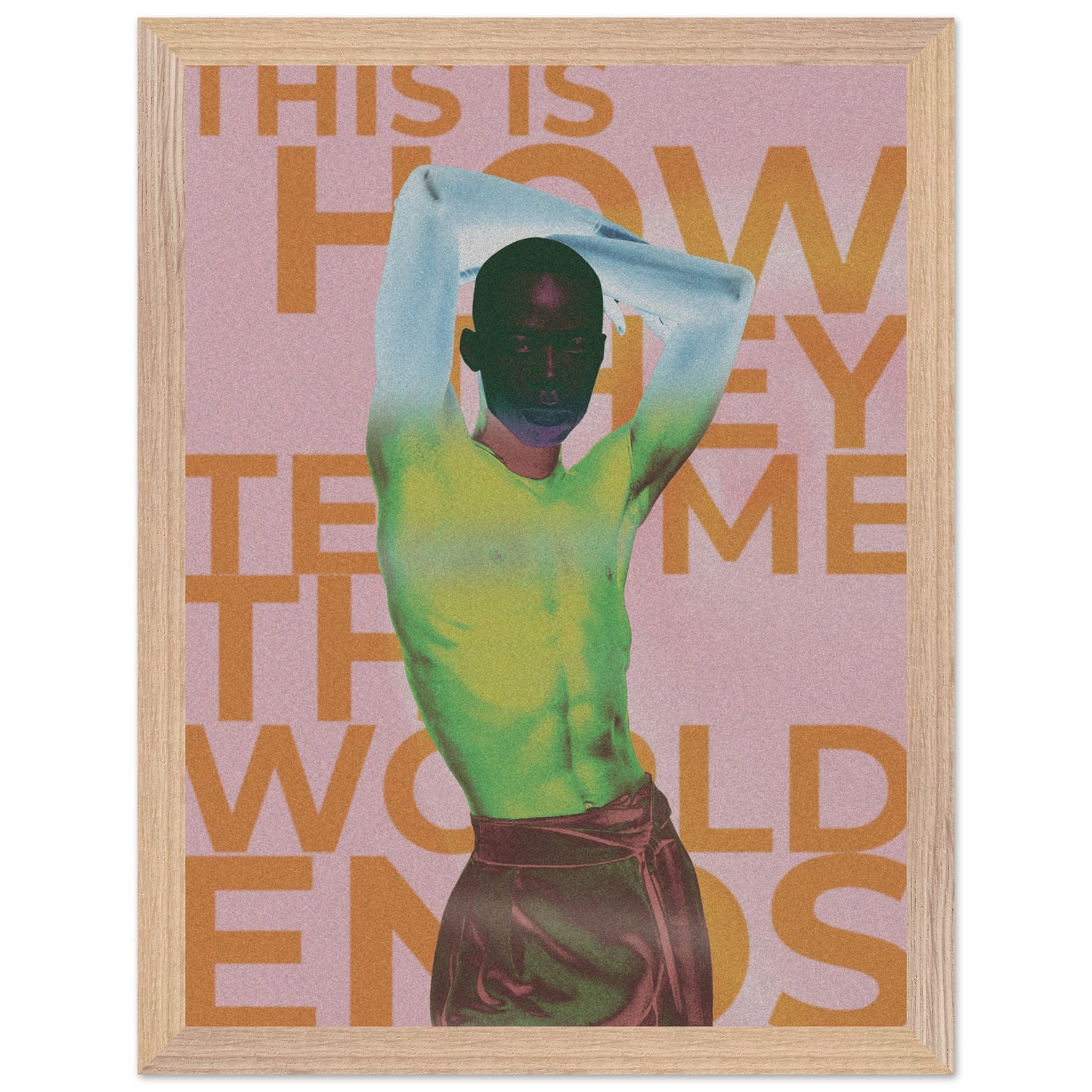 Wall Art Print - How the world Ends (30x40, Framed, Frame Color: Wood)