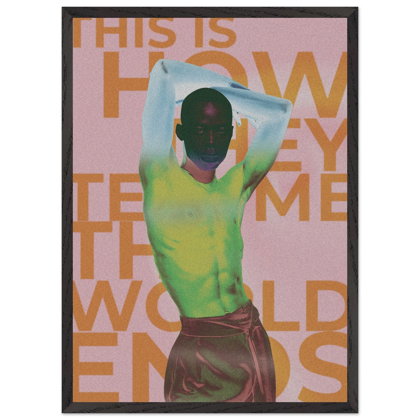 Wall Art Print - How the world Ends (50x70, Framed, Frame Color: Black)