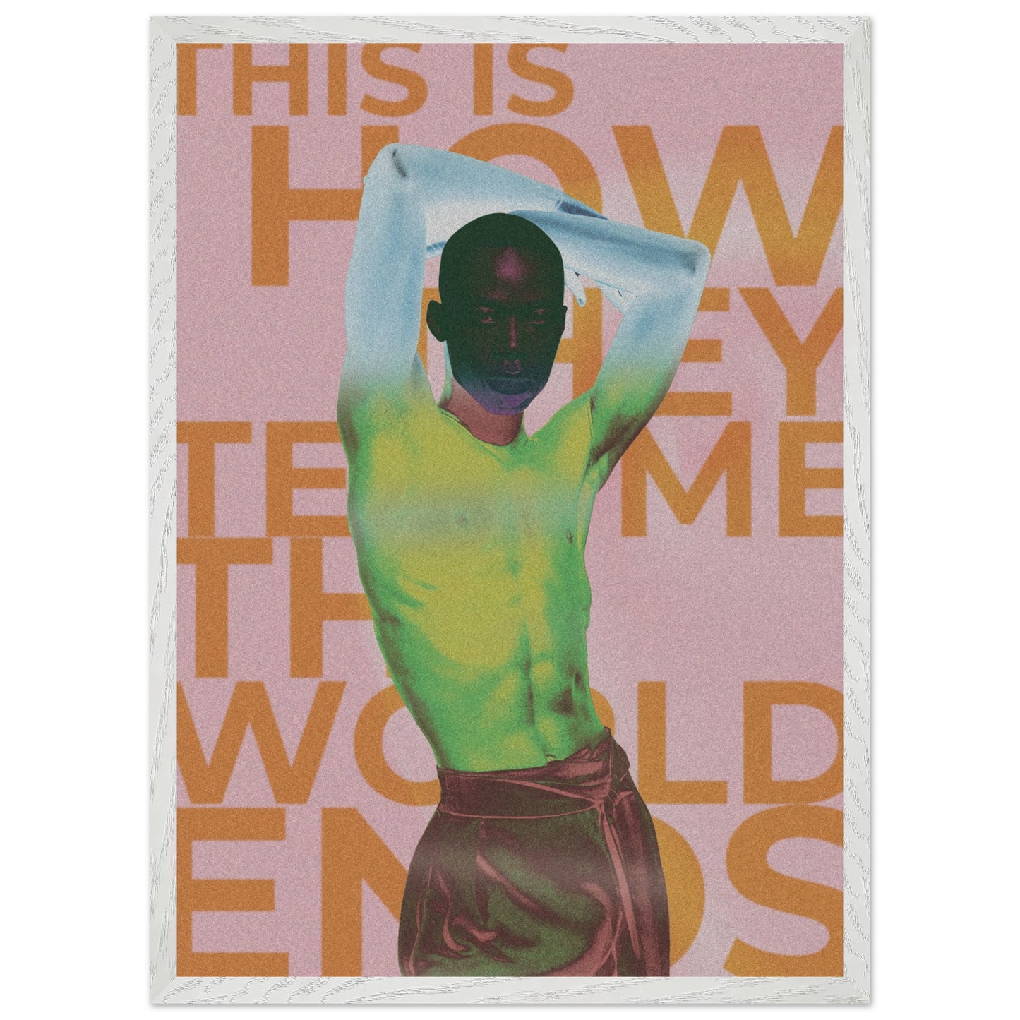 Wall Art Print - How the world Ends (50x70, Framed, Frame Color: White)