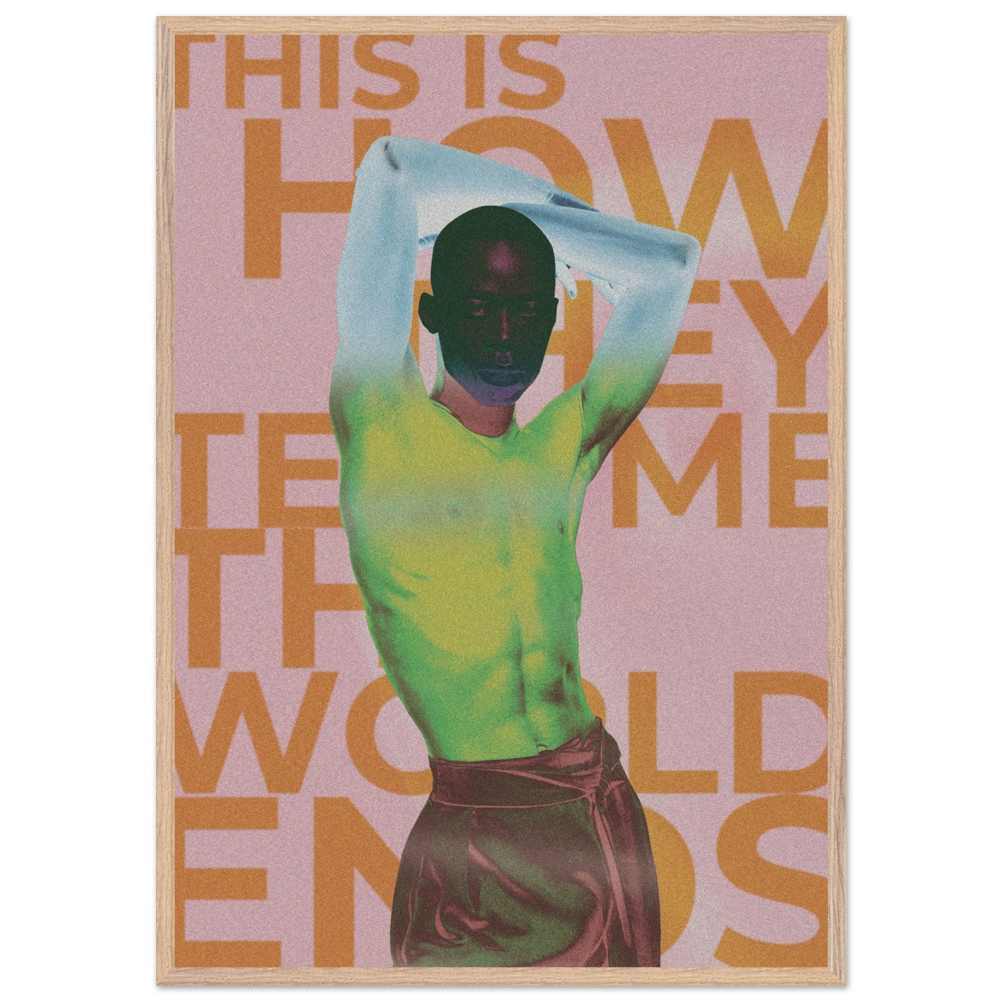 Wall Art Print - How the world Ends (70x100 , Framed, Frame Color: Wood)