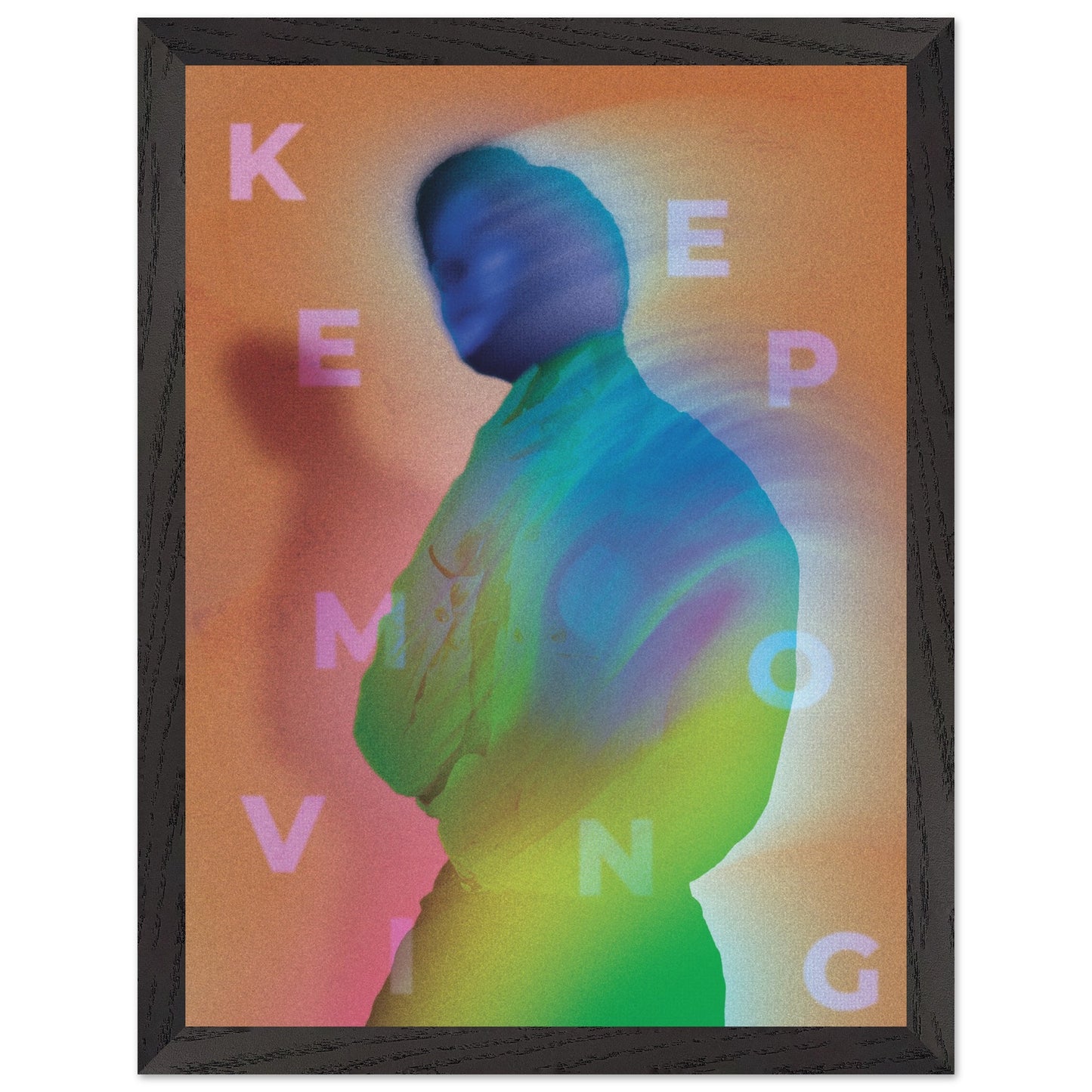 Wall Art Print - Keep Moving (30x40, Framed, Frame Color: Black)