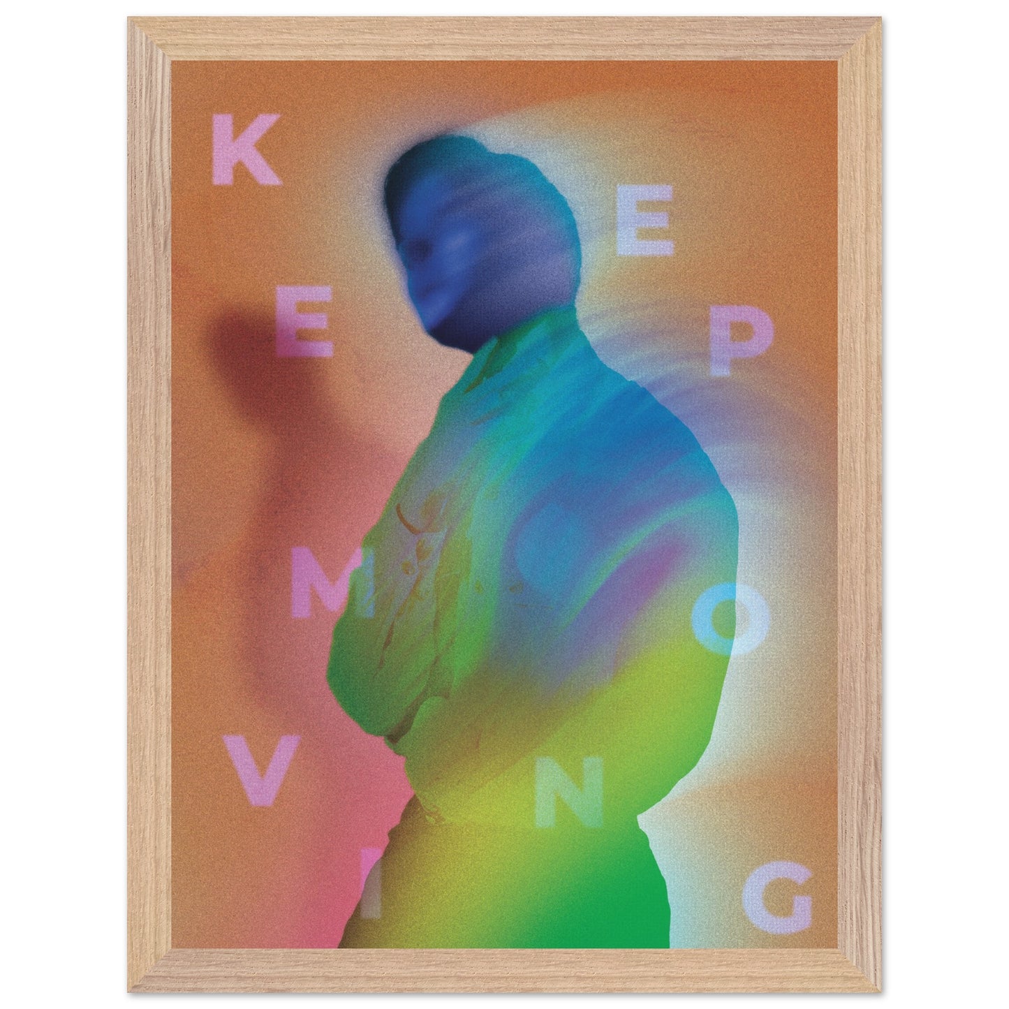 Wall Art Print - Keep Moving (30x40, Framed, Frame Color: Wood)