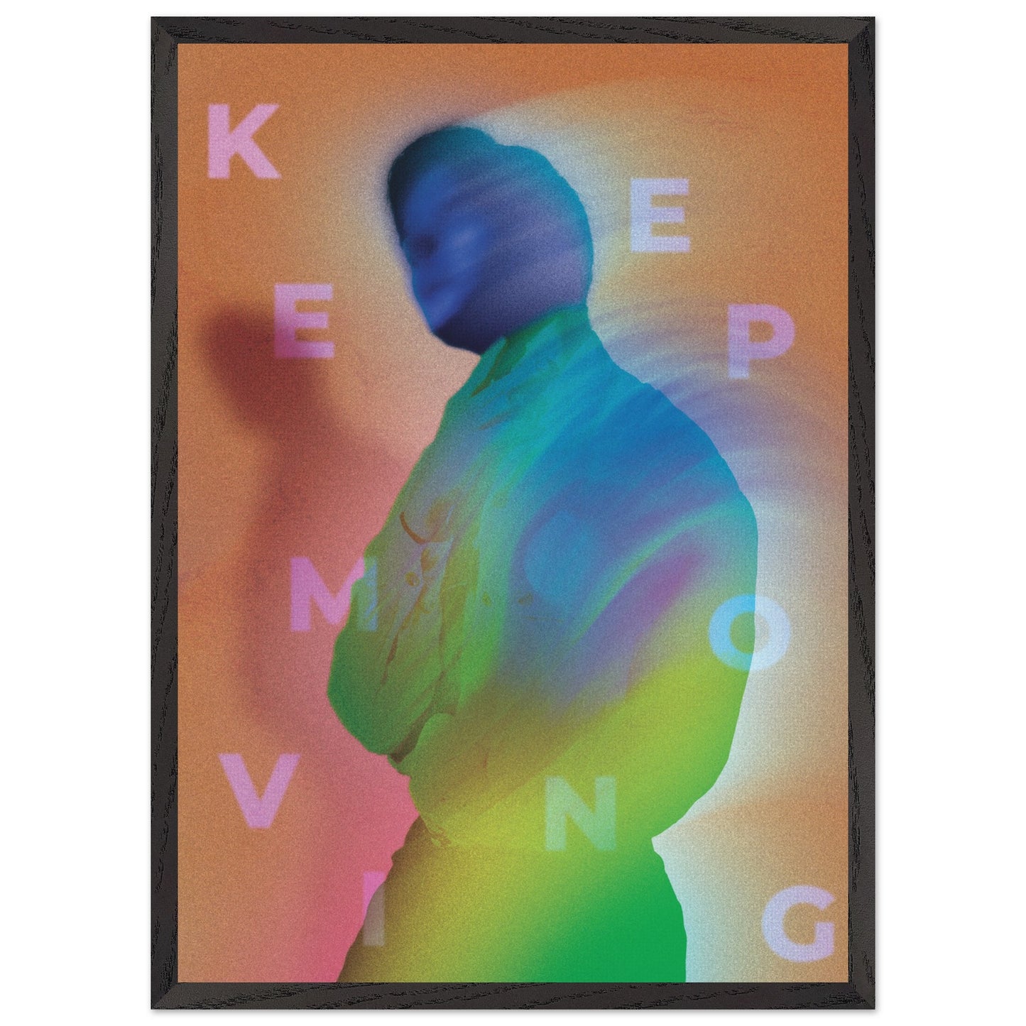 Wall Art Print - Keep Moving (50x70, Framed, Frame Color: Black)