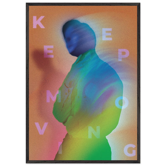Wall Art Print - Keep Moving (70x100 , Framed, Frame Color: Black)
