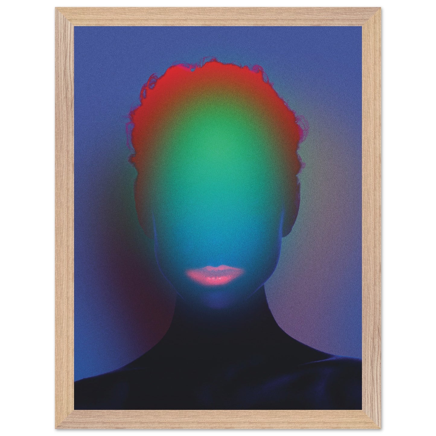 Wall Art Print - Lips (30x40, Framed, Frame Color: Wood)