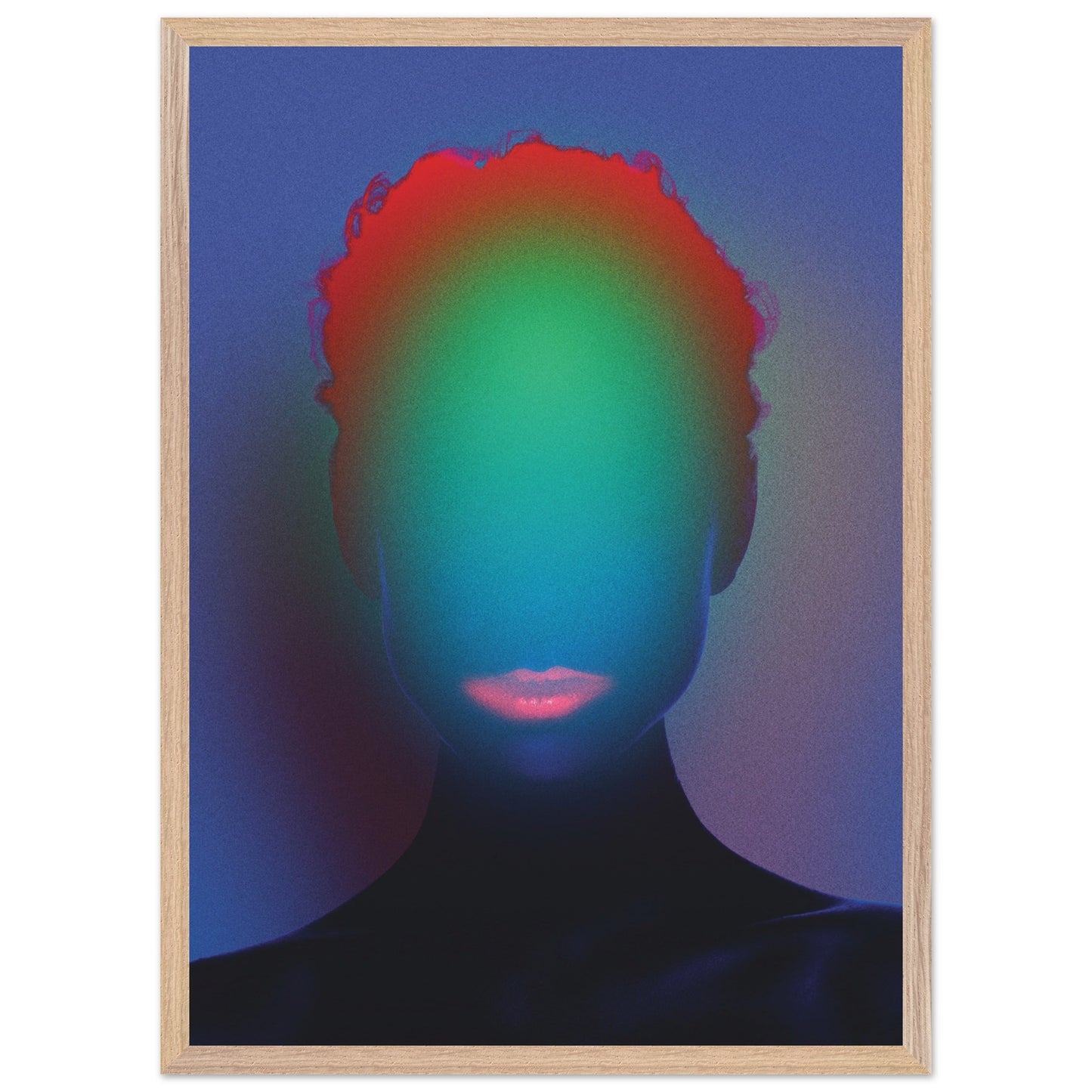 Wall Art Print - Lips (50x70, Framed, Frame Color: Wood)