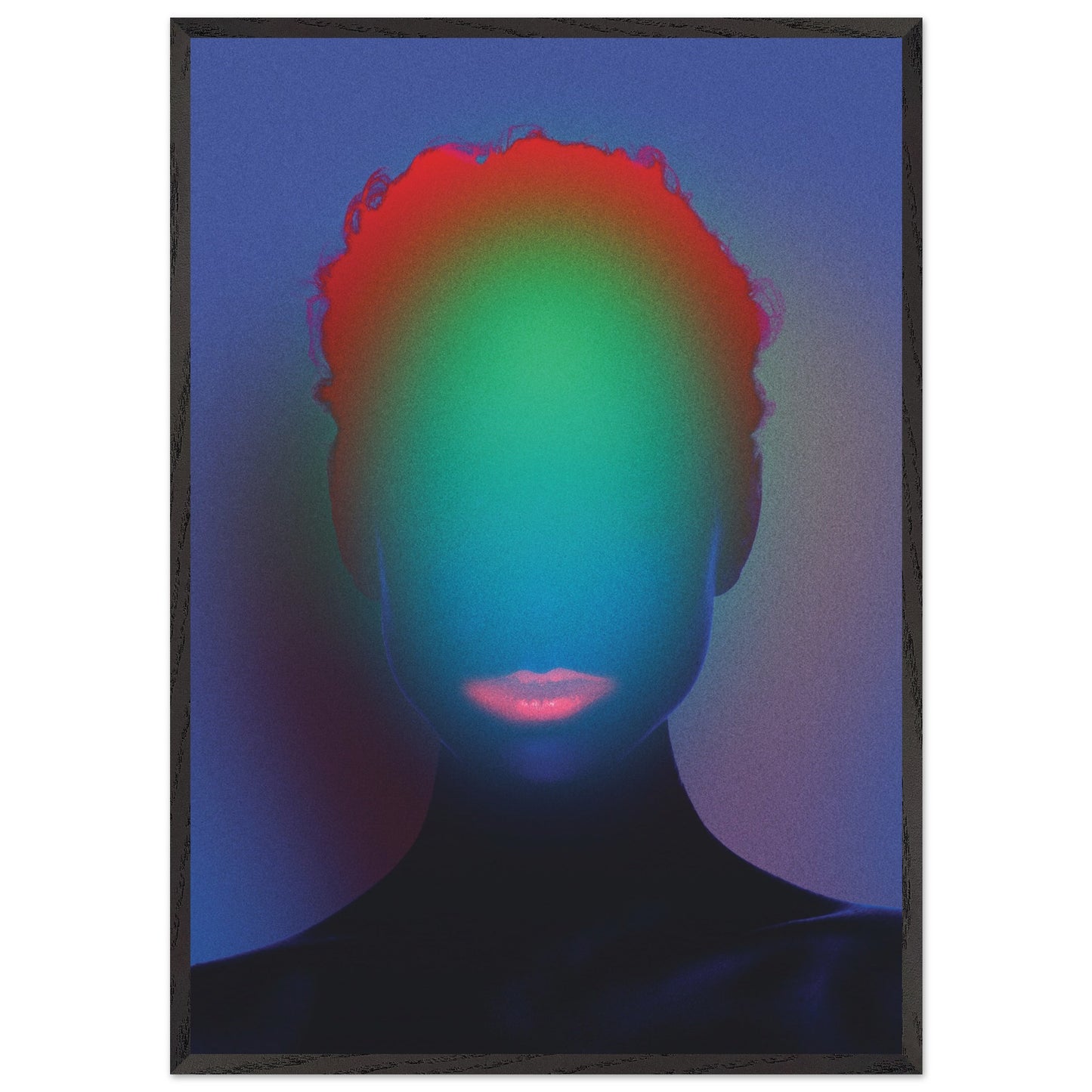 Wall Art Print - Lips (70x100 , Framed, Frame Color: Black)