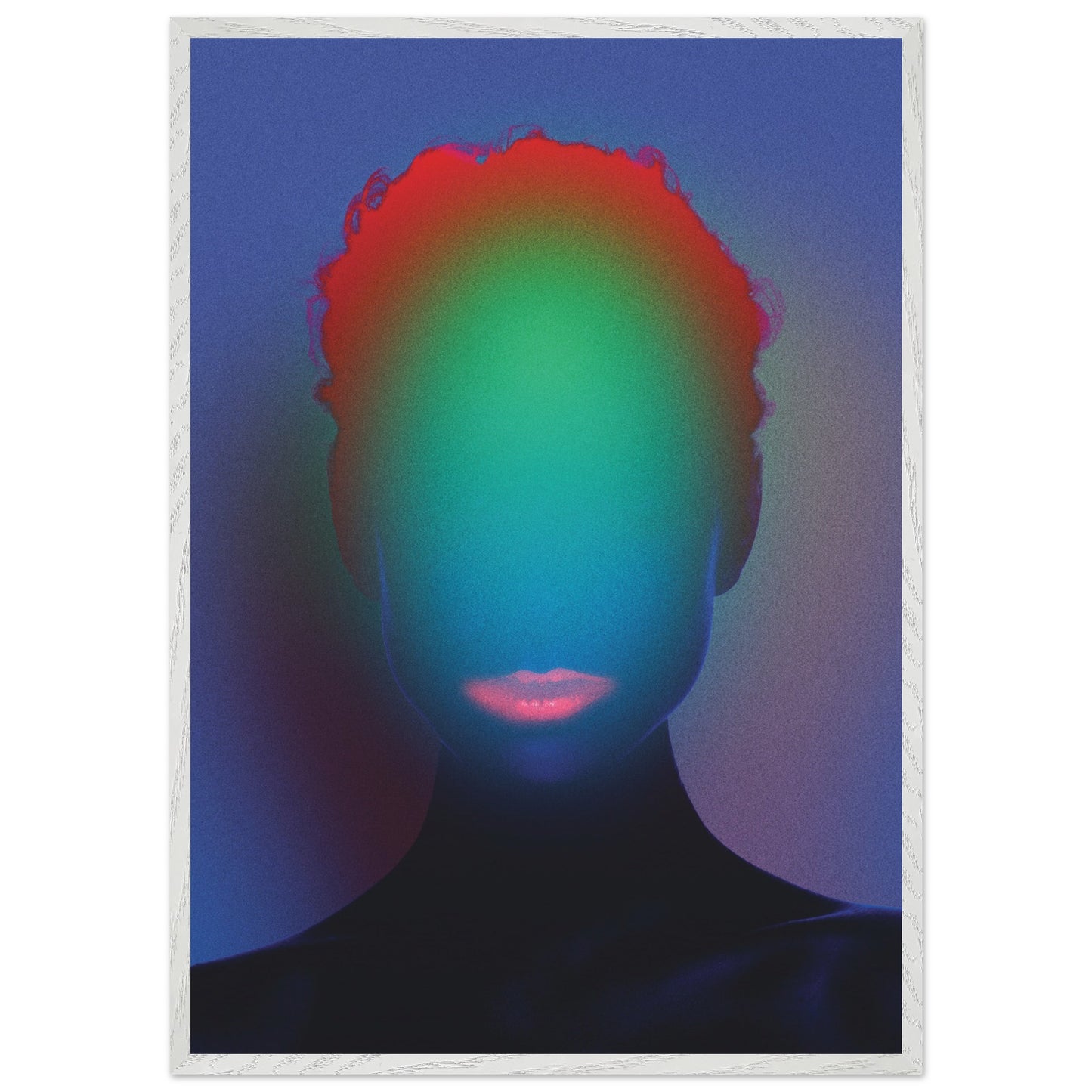 Wall Art Print - Lips (70x100 , Framed, Frame Color: White)