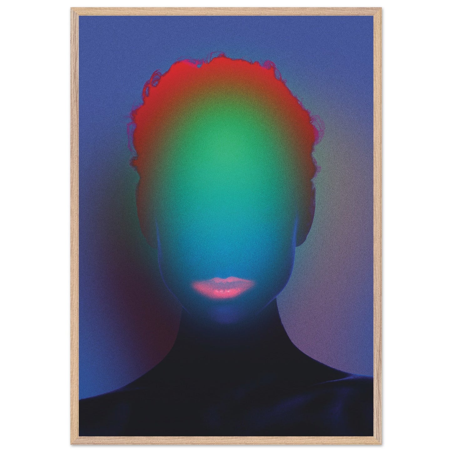 Wall Art Print - Lips (70x100 , Framed, Frame Color: Wood)