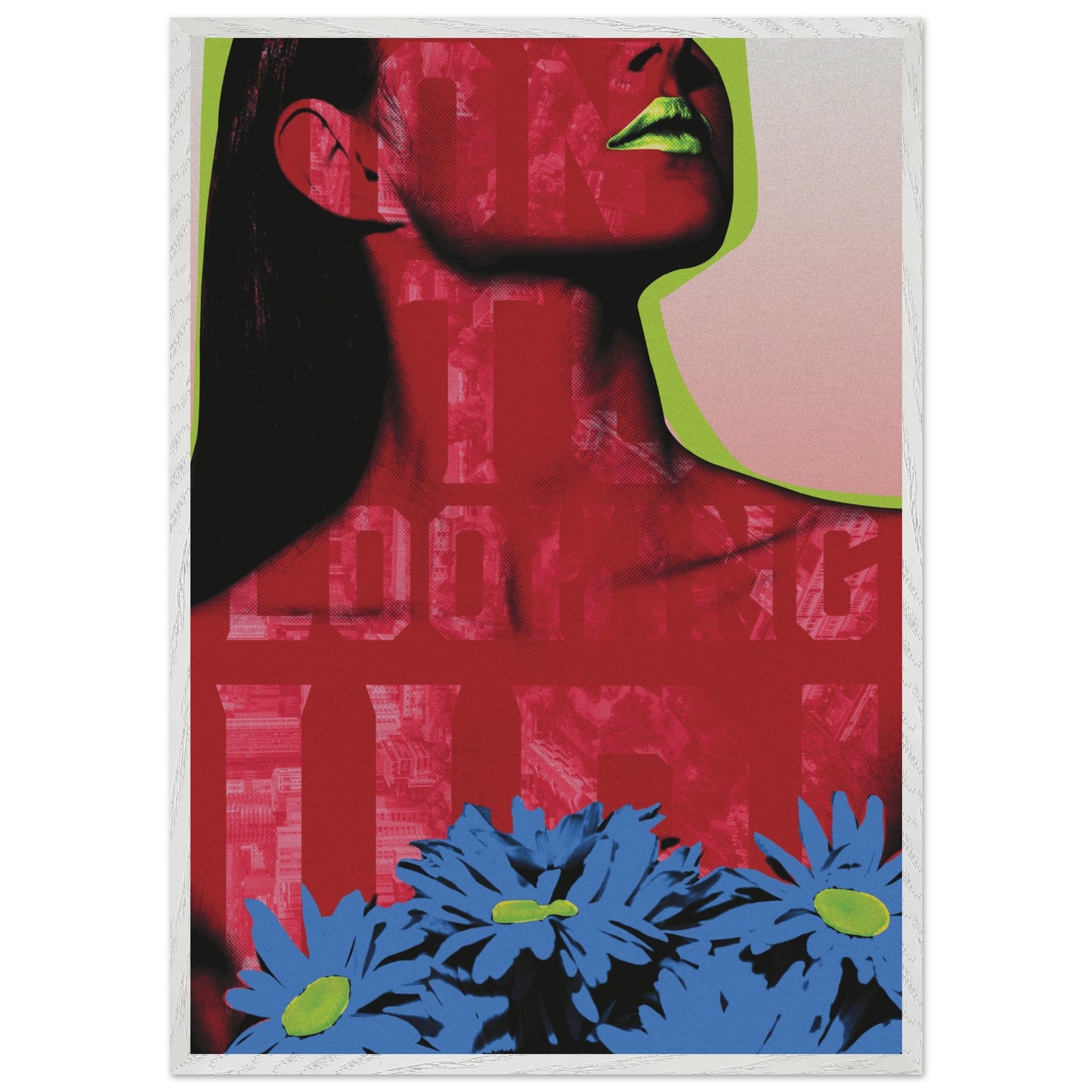 Wall Art Print - Looking Up (70x100 , Framed, Frame Color: White)