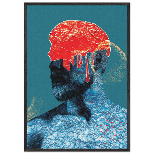 Wall Art Print - Melting (70x100 , Framed, Frame Color: Black)