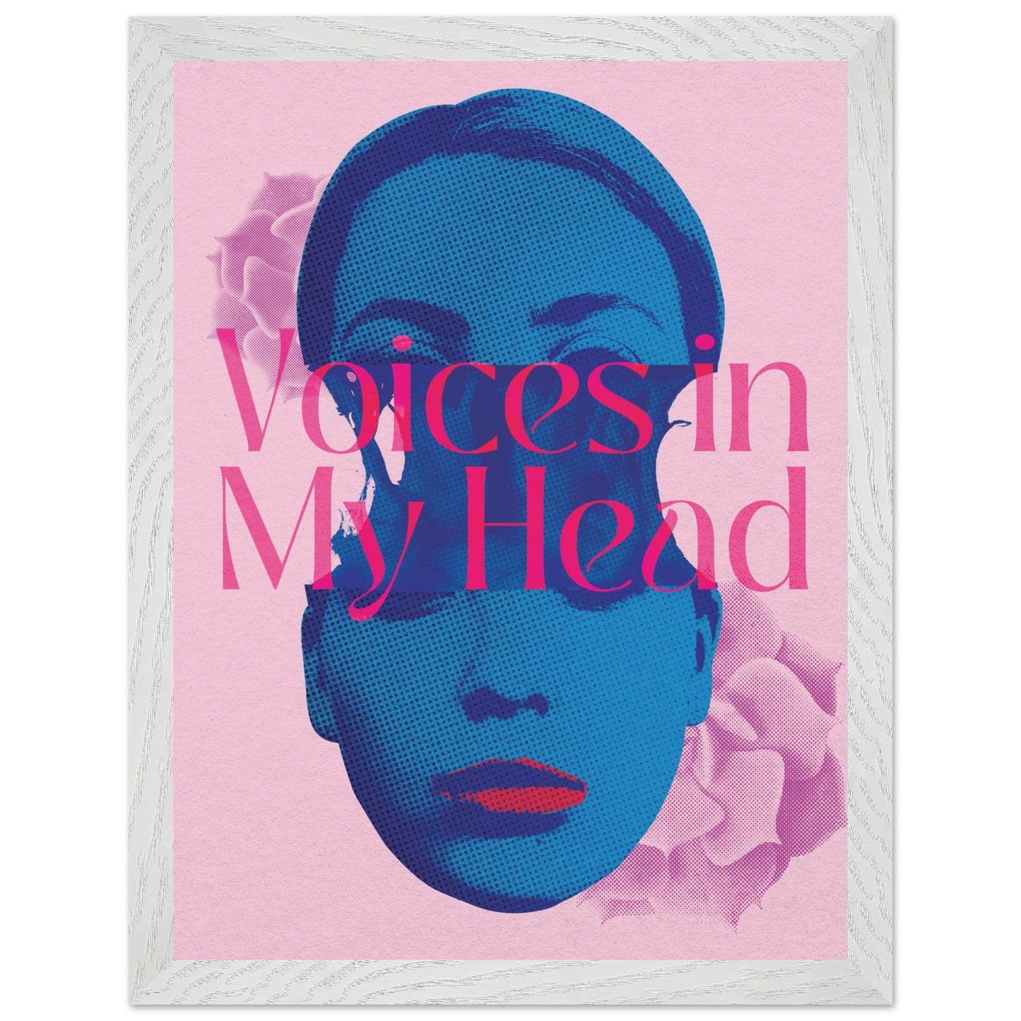 Wall Art Print - Voices In My Head (30x40, Framed, Frame Color: White)