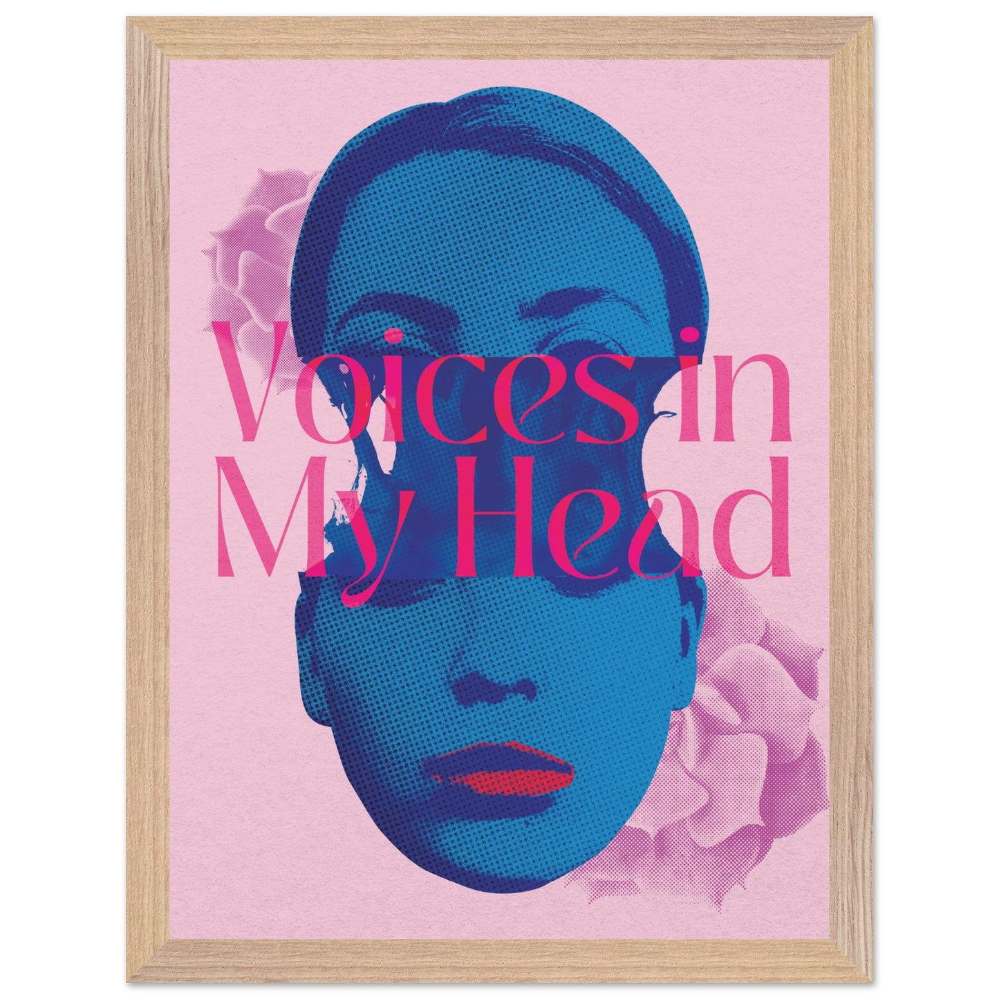Wall Art Print - Voices In My Head (30x40, Framed, Frame Color: Wood)
