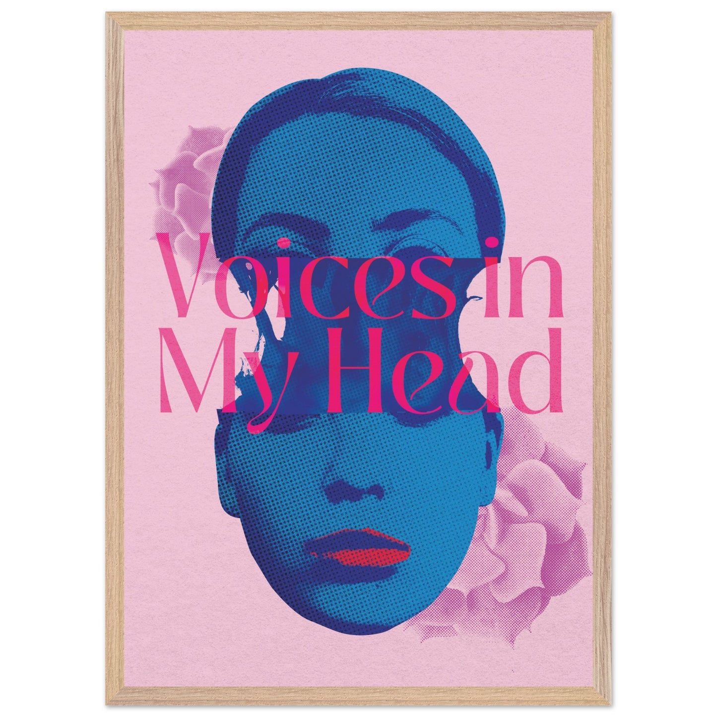 WallArtPrint-VoicesInMyHead(50x70,Framed,FrameColor:Wood)